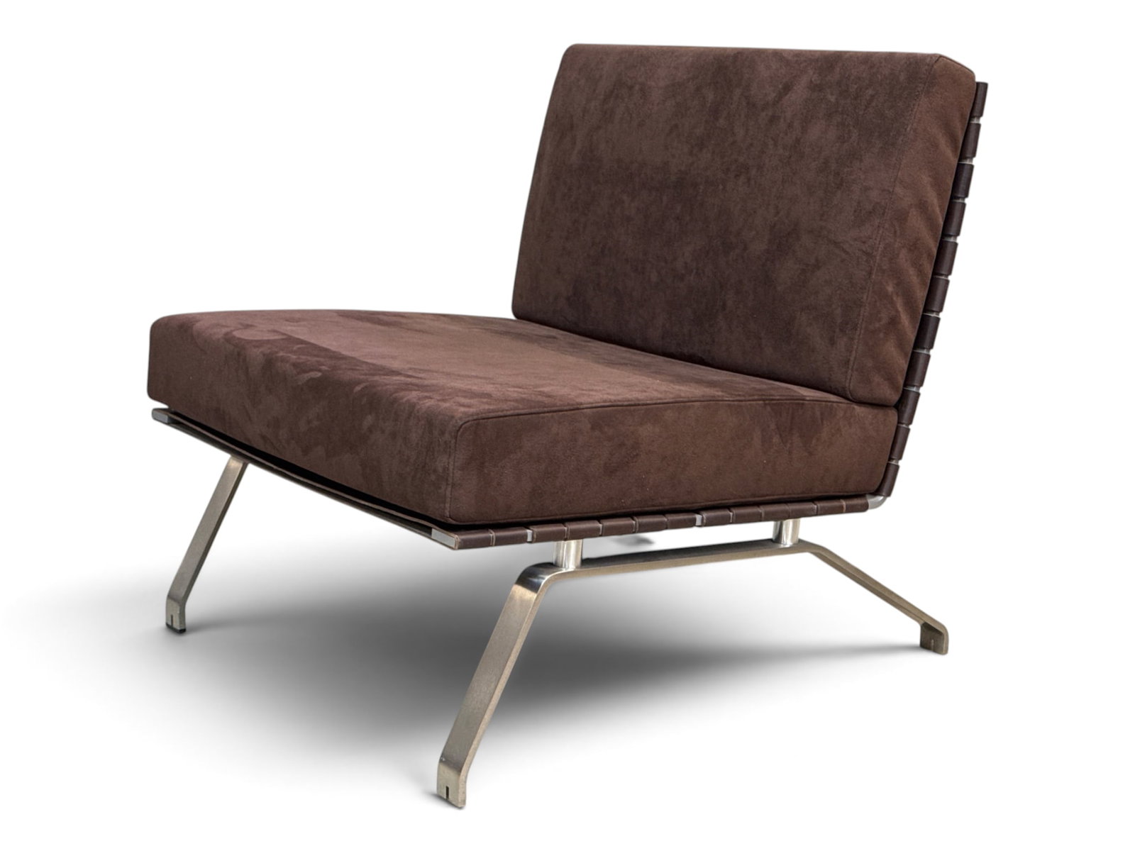 Peter Maly for Ligne Roset Flexus Lounge Chair: A Peter Maly for Ligne Roset modernist "Flexus" lounge chair with chrome frame. 28in tall x 26in wide x 30in deep. | You have additional shipping options, and are not required to use Live Shipping. Ad
