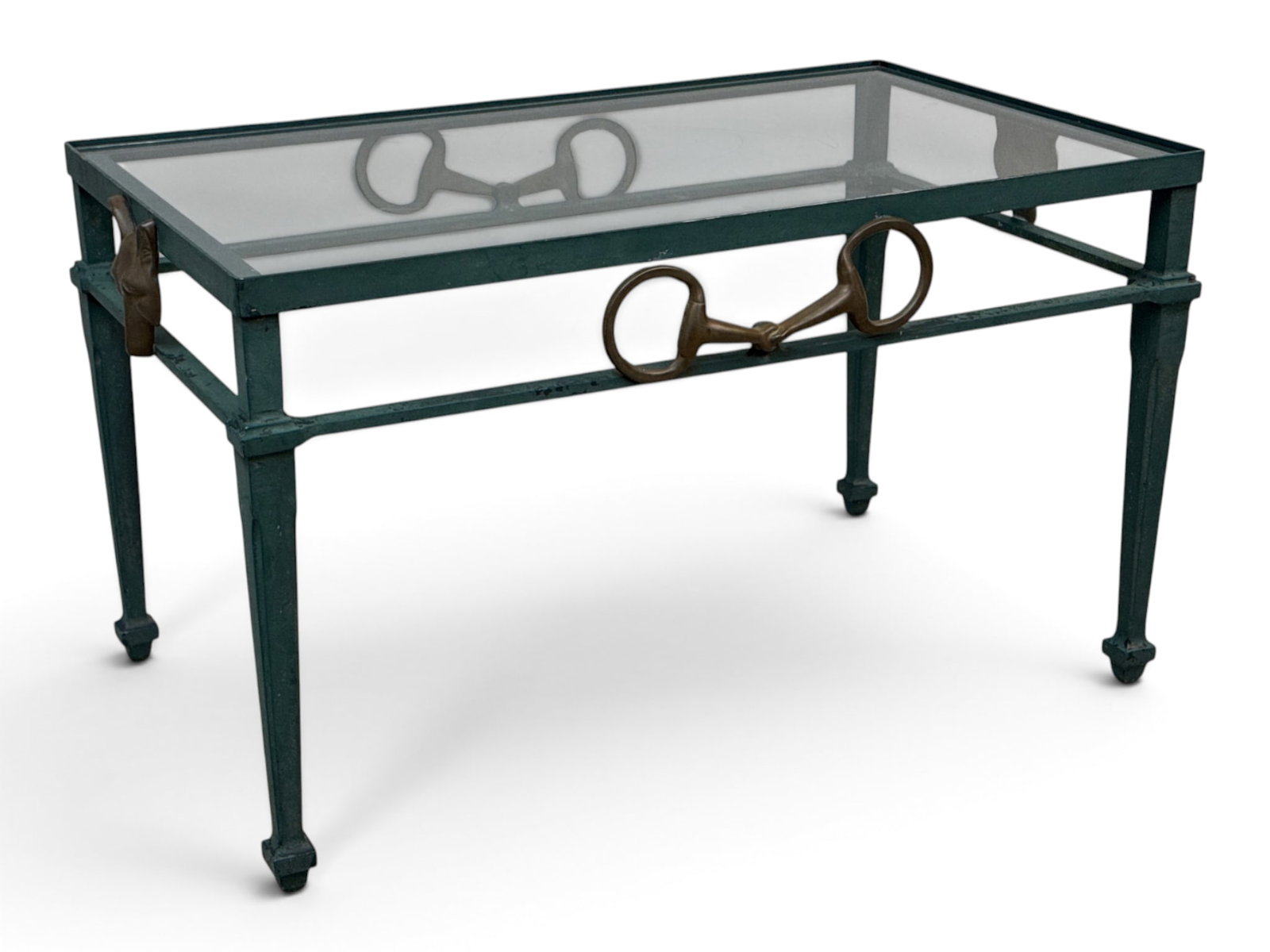 Fox Hunt-Themed Glass Top Patio Table (1 of 5)