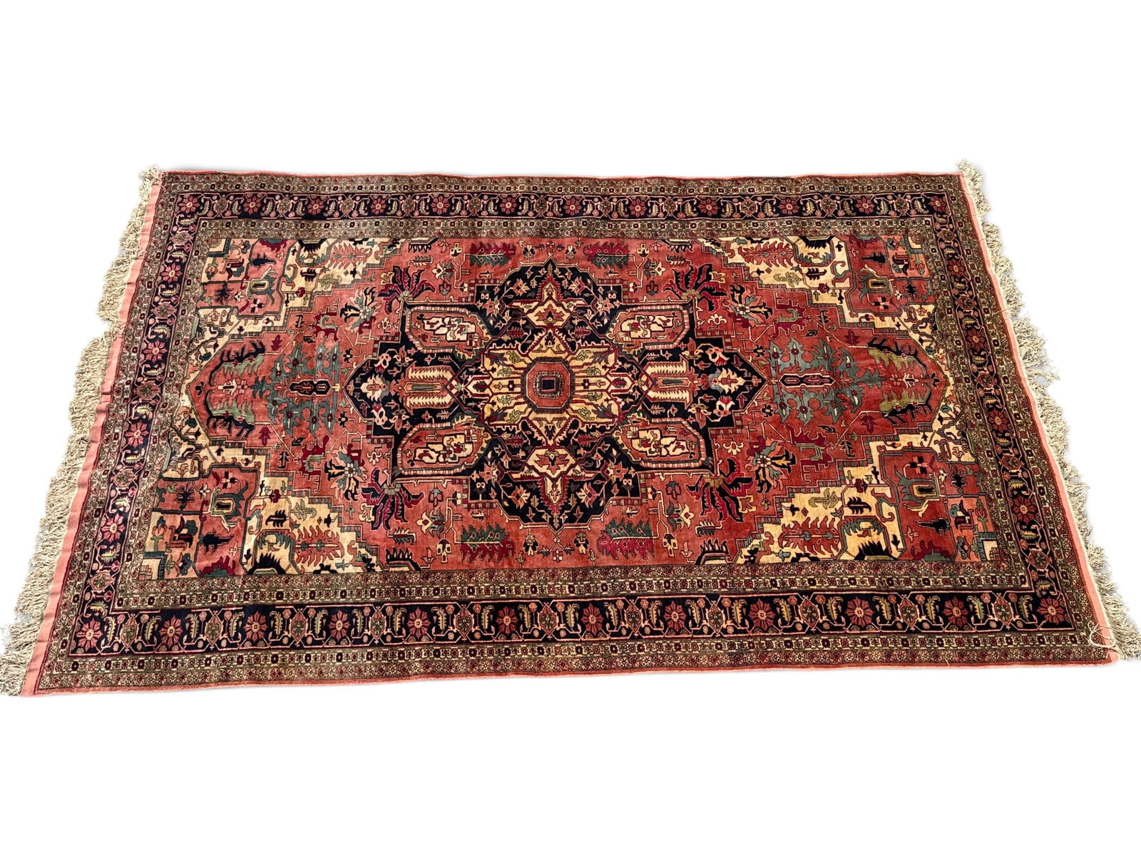Persian Heriz Silk-Blend Area Carpet, 9ft 9in x 6ft 3in (1 of 8)