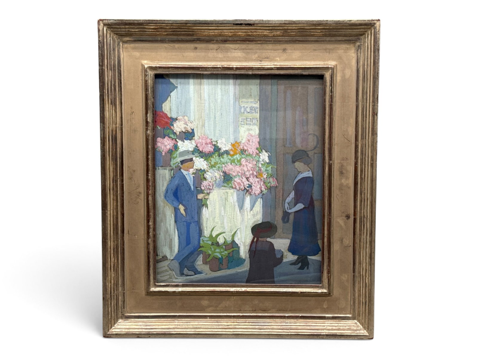 Mildred Bunting Miller Oil/Board: Market Scene (1 of 7)