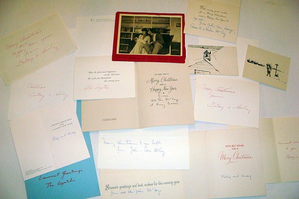 Collection of Signed Andrew Wyeth Cards: Collection of signed Andrew Wyeth Christmas cards/greetings.