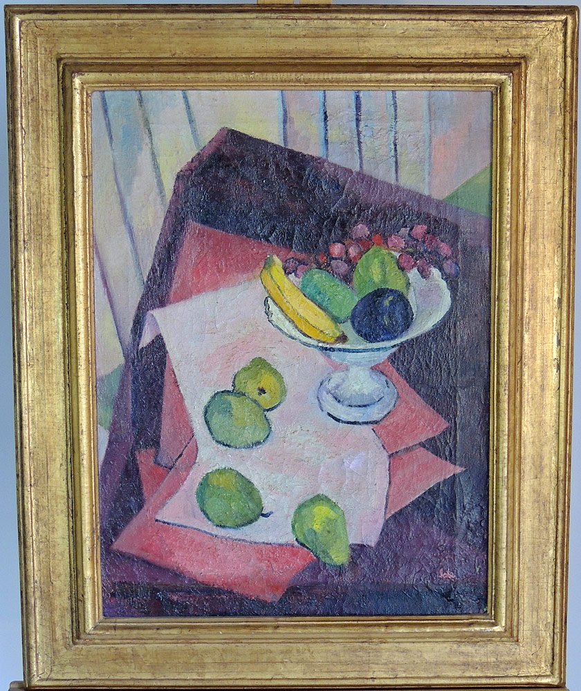 Oil on Canvas, Cubist Still Life: Oil on canvas, cubist still life. Signed lower right "Lole". 24" x 18".