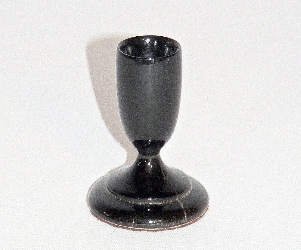 Thomas Nicosia Miniature Goblet: Thomas Nicosia (Philadelphia 1899-1978). Miniature goblet of ebony gaboon. 2-3/8" tall x 1-1/8" diameter.