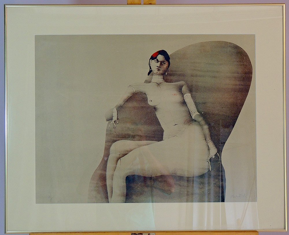 Two Paul Wunderlich Lithographs: Paul Wunderlich (German 1927-2010). Two lithographs of nude figures. Both pencil signed. The first numbered 63/75. The second numbered 30/70. Framed under glass. Images: 19-1/2" tall x 25" wide.