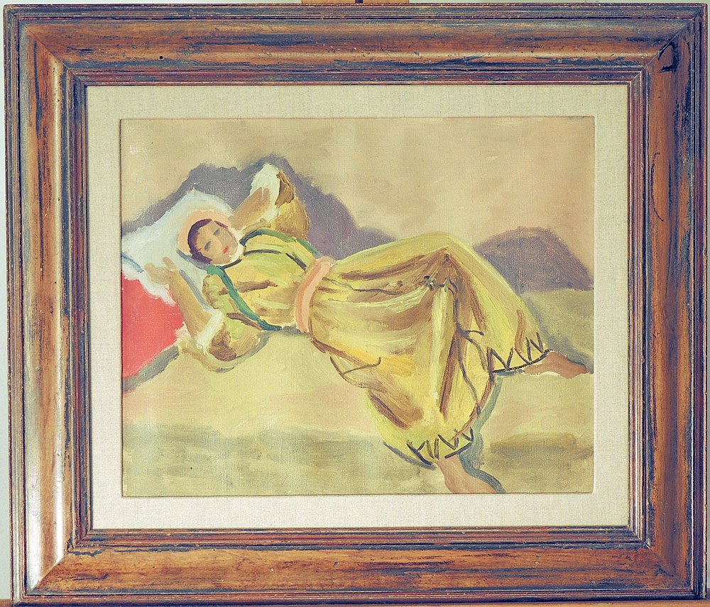 Salvatore Pinto Oil on Linen, Reclining Woman (1 of 3)