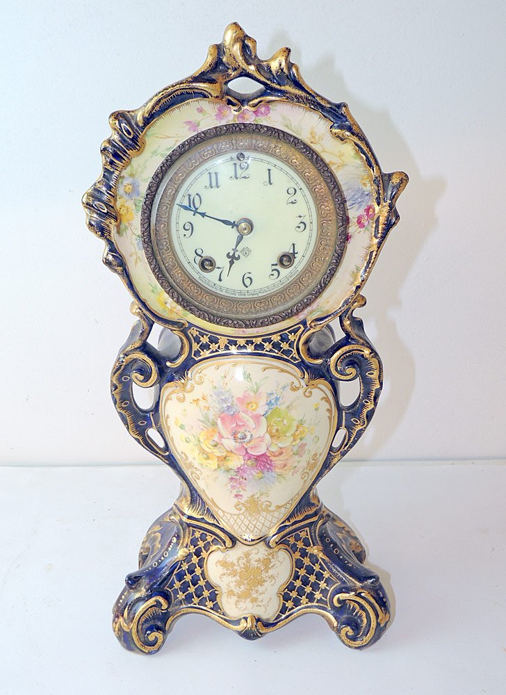 Ansonia Royal Bonn Porcelain Mantle Clock (1 of 8)