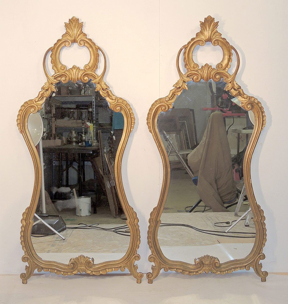 Pair of Rococo Giltwood Mirrors (1 of 3)