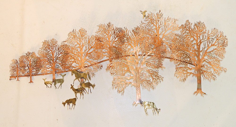 Bijan Copper and Brass Wall Sculpture (1 of 2)