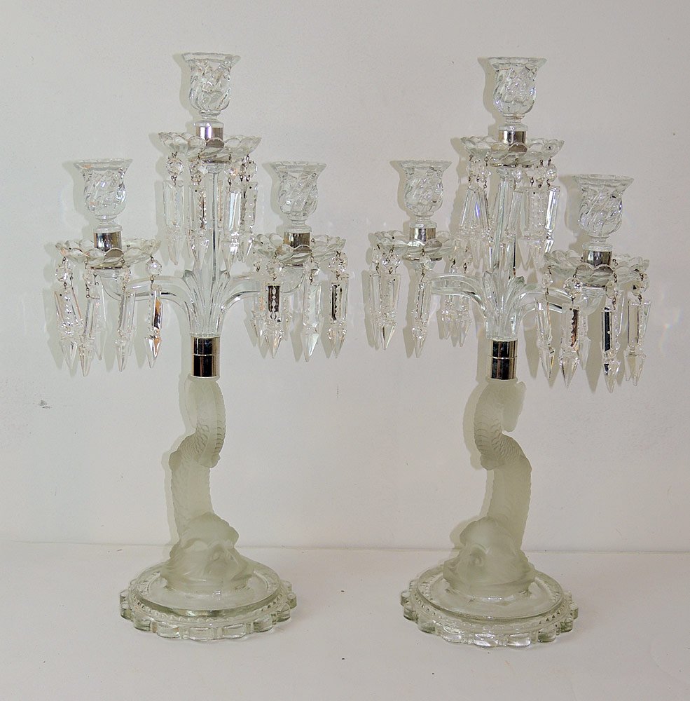 Pair of Baccarat-Style Candelabra (1 of 3)