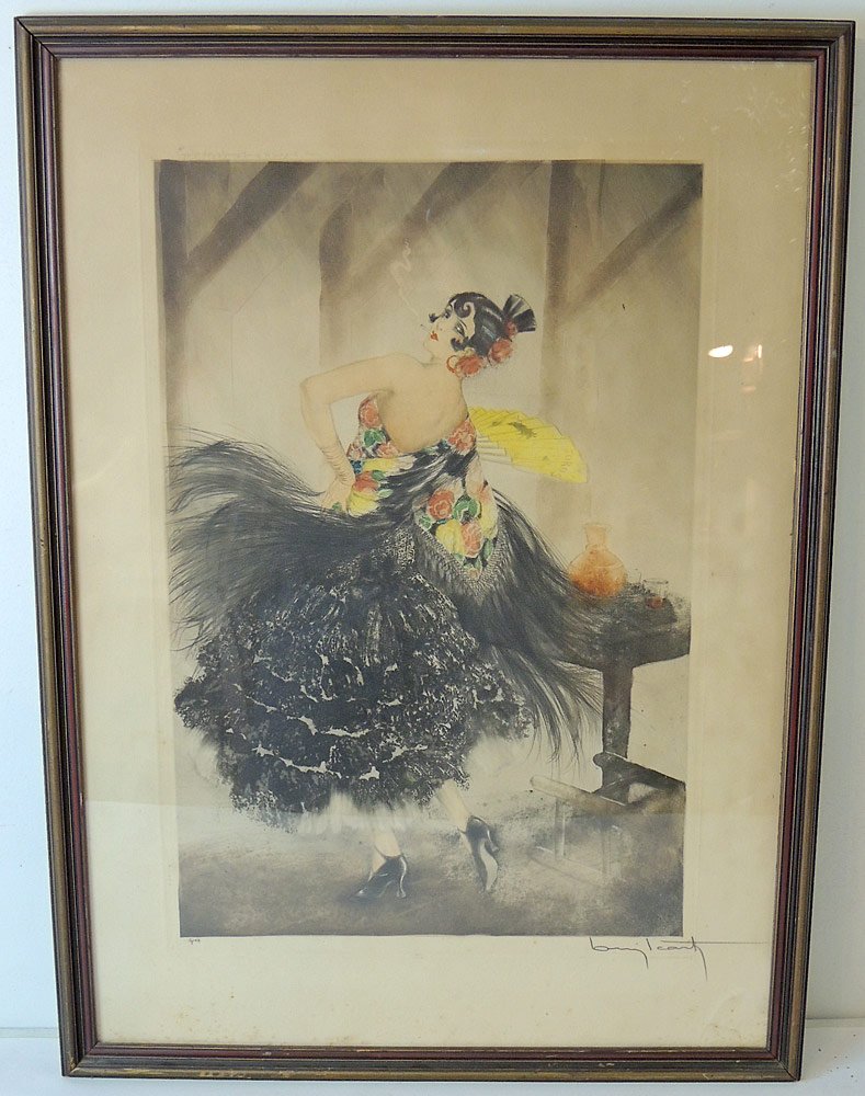 Louis Icart Etching, "Carmen" (1 of 2)