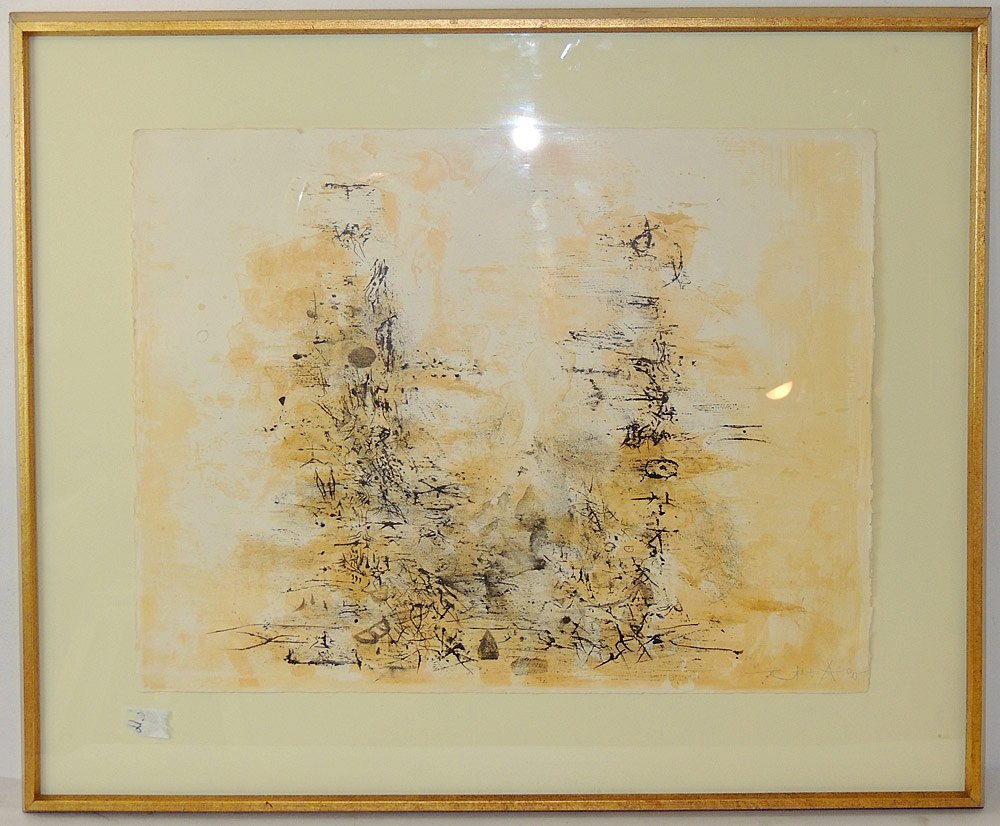 Zao Wou-Ki Color Lithograph, Abstract (1 of 3)