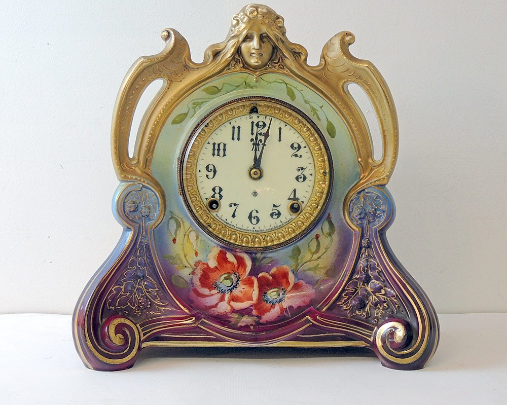 Ansonia Royal Bonn "La Chapelle" Mantel Clock (1 of 2)