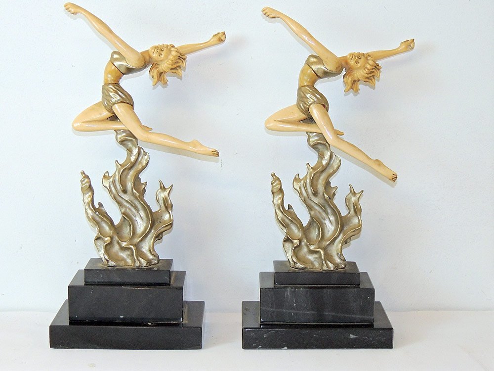 A Pair of Art Deco Figural Sculptures (1 of 1)