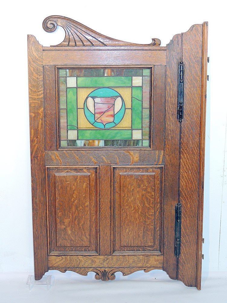 Oak Stained Glass Saloon Door (1 of 3)
