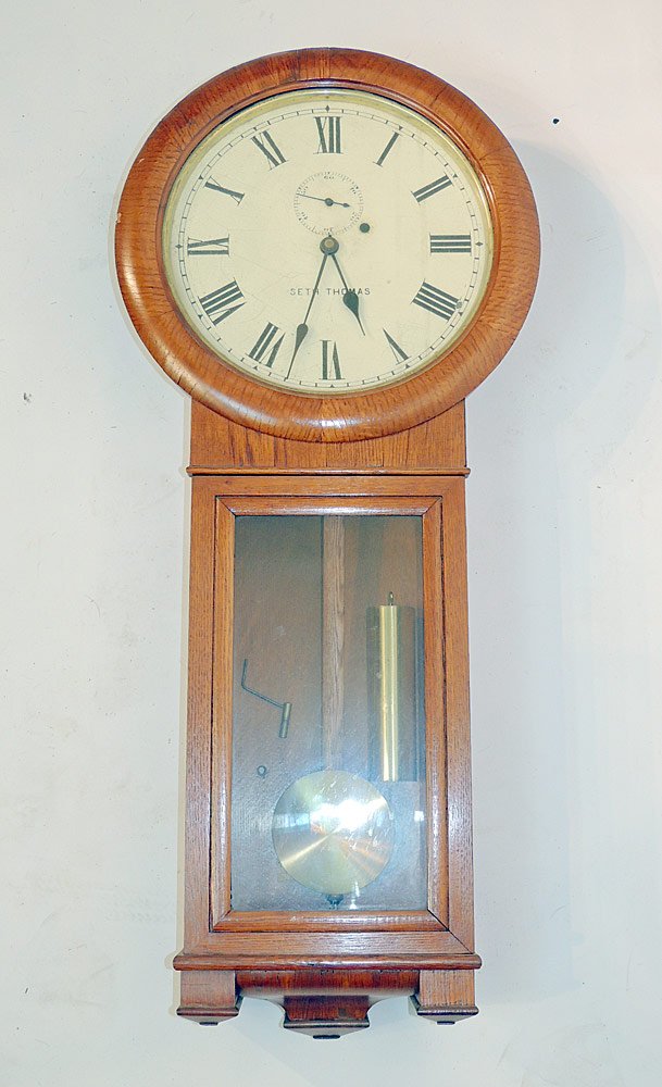 Seth Thomas Oak Case Regulator Clock (1 of 2)