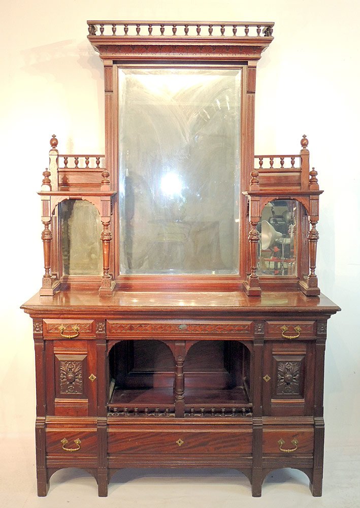 Carved Victorian Sideboard (1 of 3)