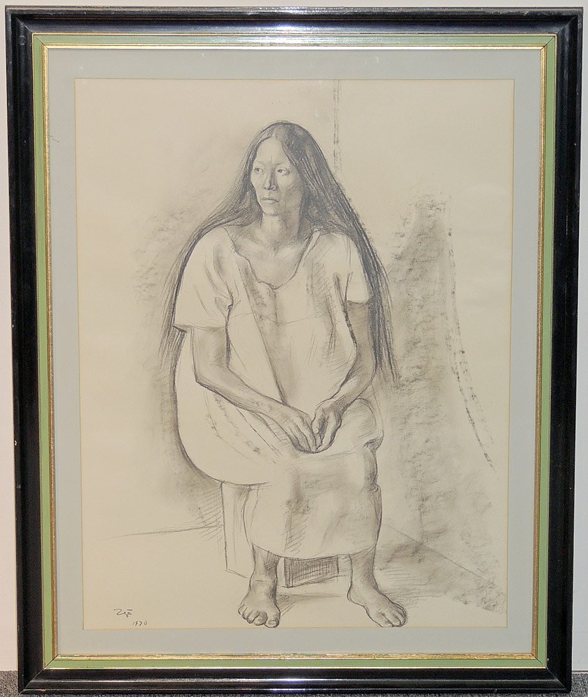 Francisco Zuniga Charcoal: Portrait of Woman (1 of 3)