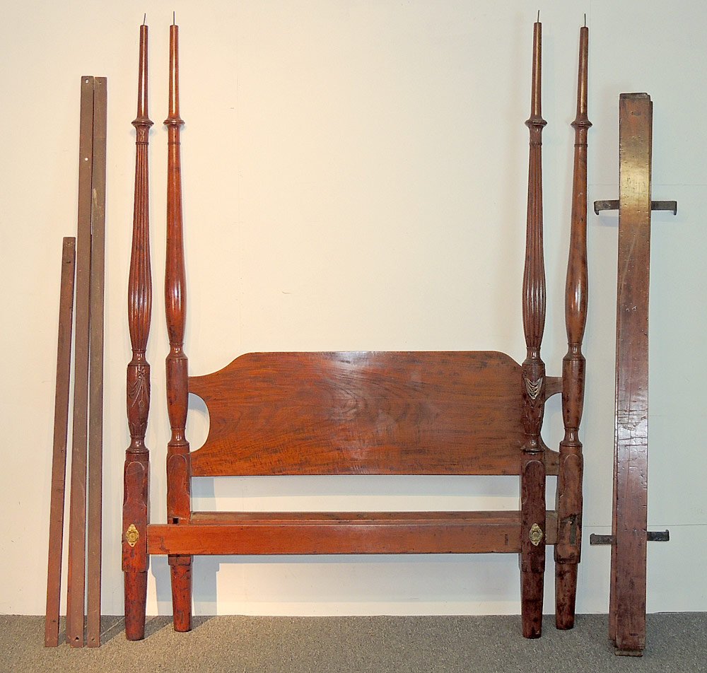 Federal Carved Cherry Four Poster Bed (1 of 3)