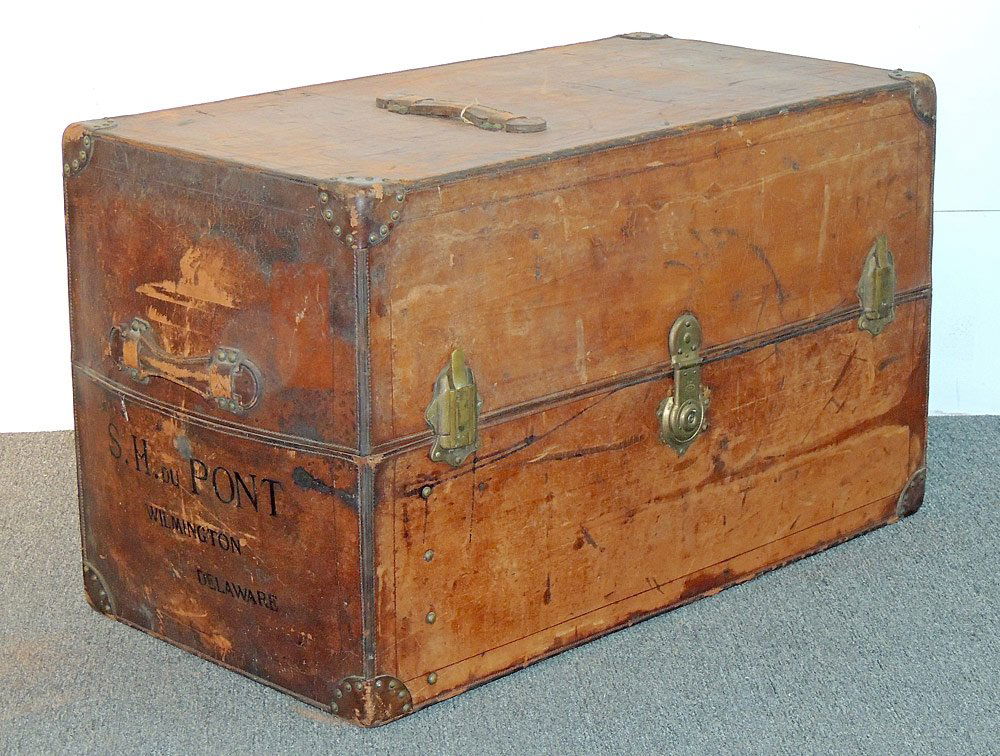 S.H. duPont Leather Wardrobe Trunk (1 of 2)