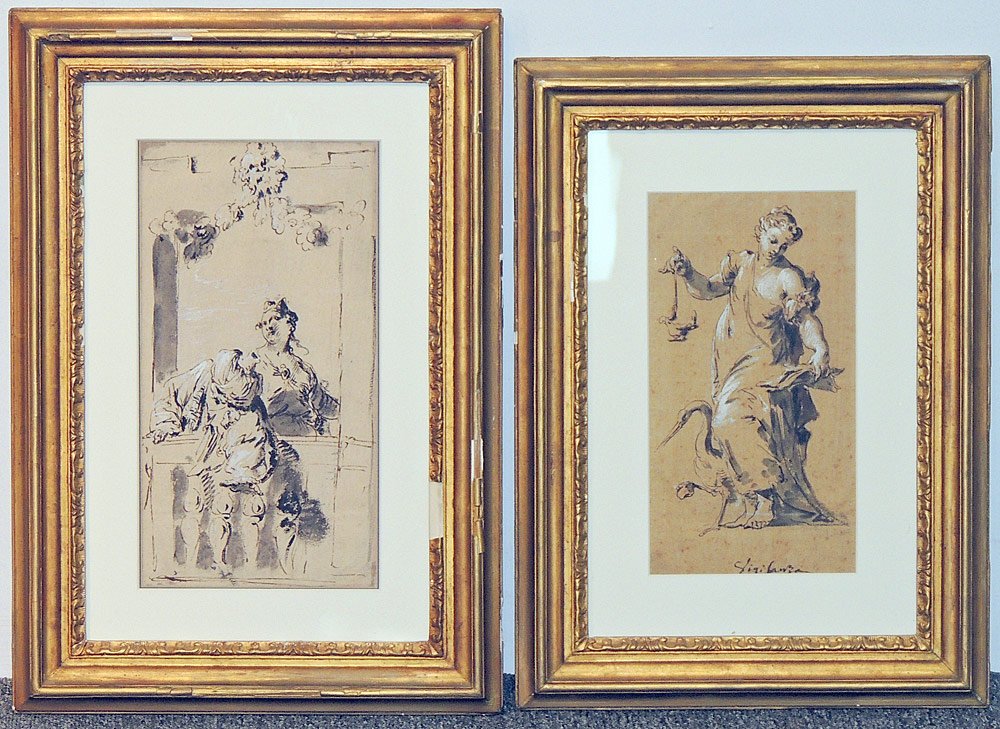 Two Giovanni Battista Crosato (attrib) Artworks (1 of 6)