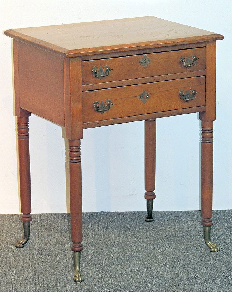 Antique Pine Two-drawer Stand (1 of 1)