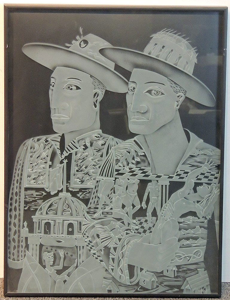 Patrick Wadley Art Glass Panel (1 of 2)