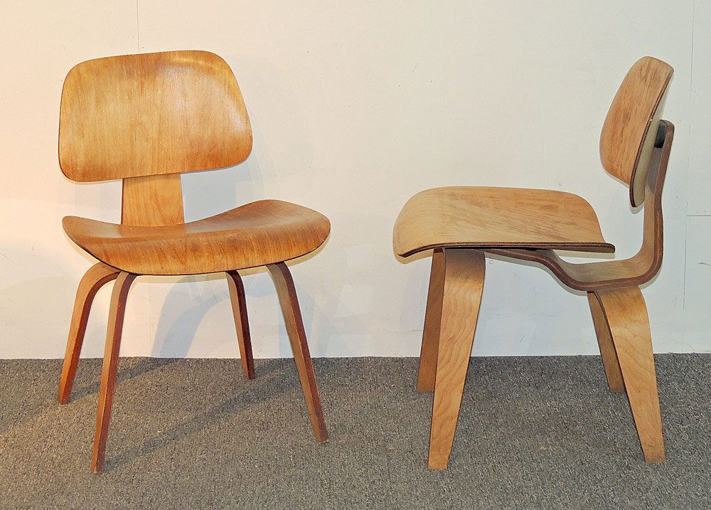 Pair of Eames DCW Plywood Chairs (1 of 4)