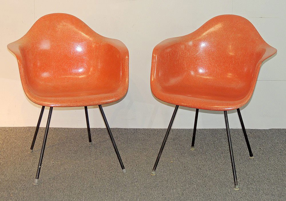 Two Eames Shell Armchairs (1 of 3)