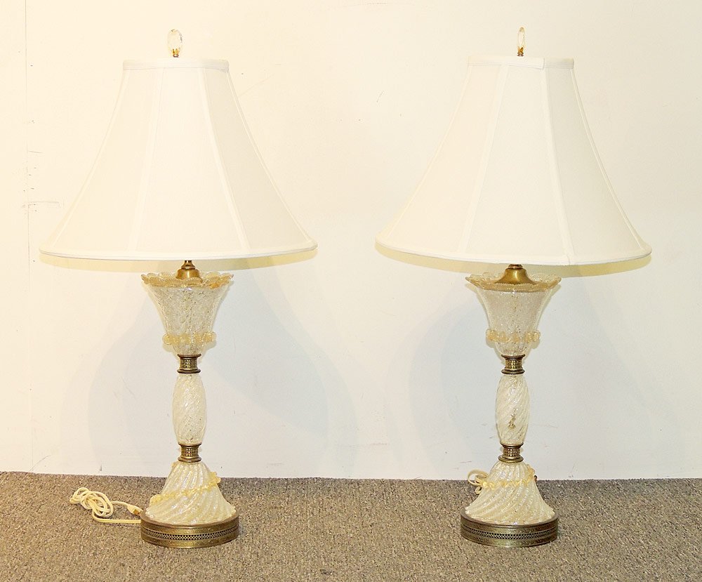 Pair of Murano Glass Table Lamps (1 of 2)