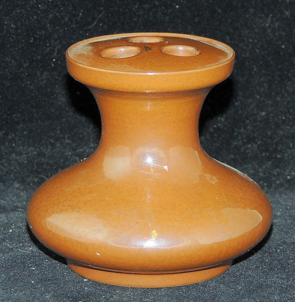 Chinese Porcelain Vase with Brown Glaze (1 of 3)