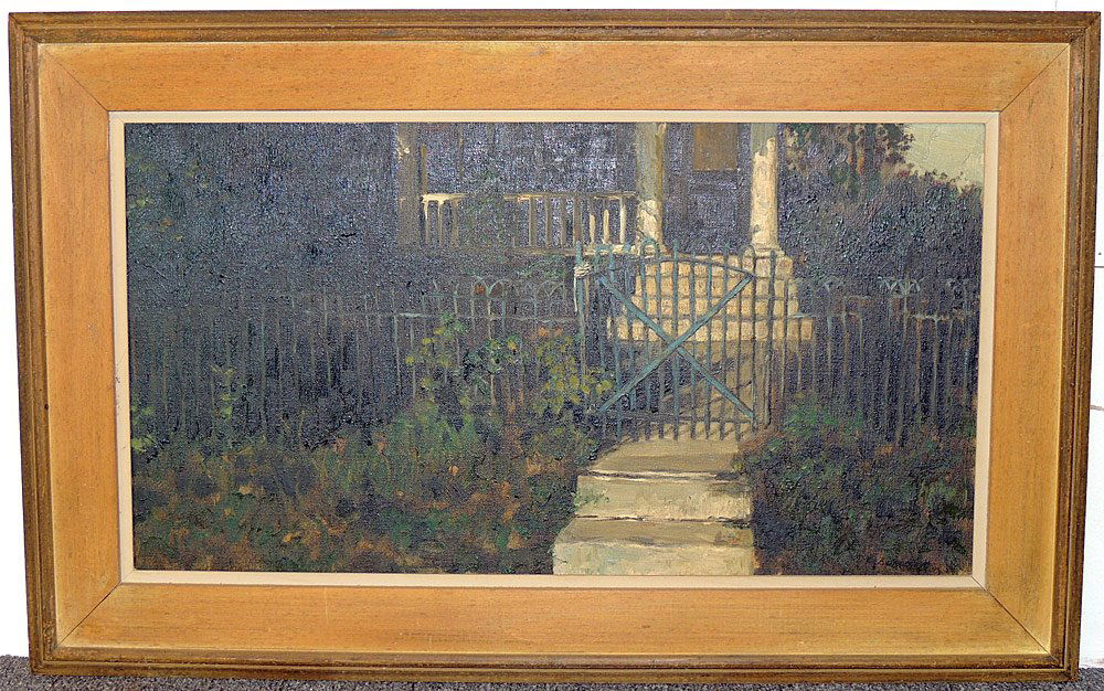 Robert Martin Oil on Canvas, Porch and Gate (1 of 3)