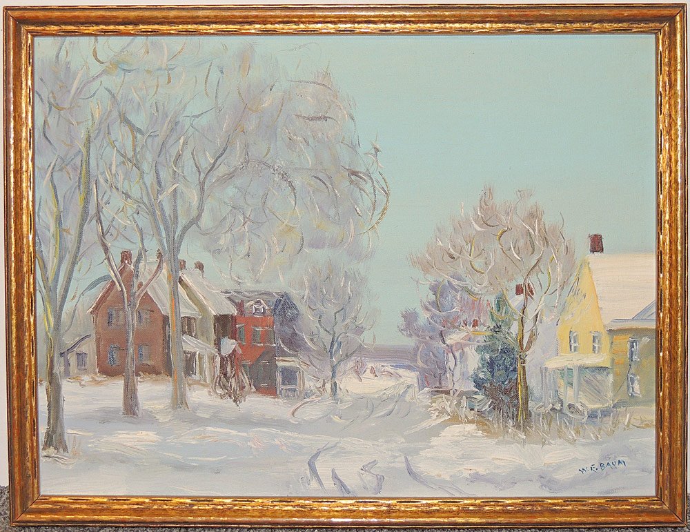 Walter Emerson Baum, Oil on Panel, Schwenksville (1 of 3)