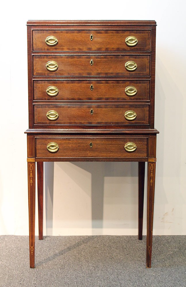 Councill Mahogany Federal-style Silver Chest (1 of 6)