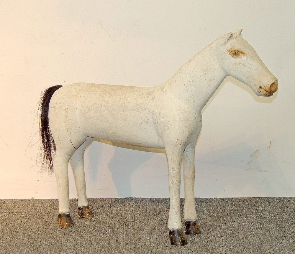Folk Art Carved and Painted Horse (1 of 2)
