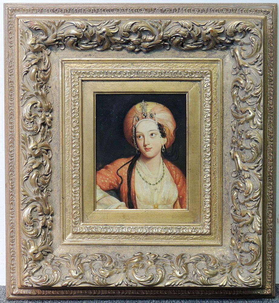 Continental School Oil/Panel, Portrait of Woman (1 of 3)