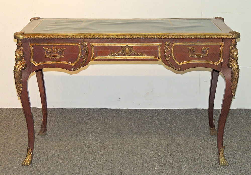 French Leather-top Writing Desk (1 of 3)