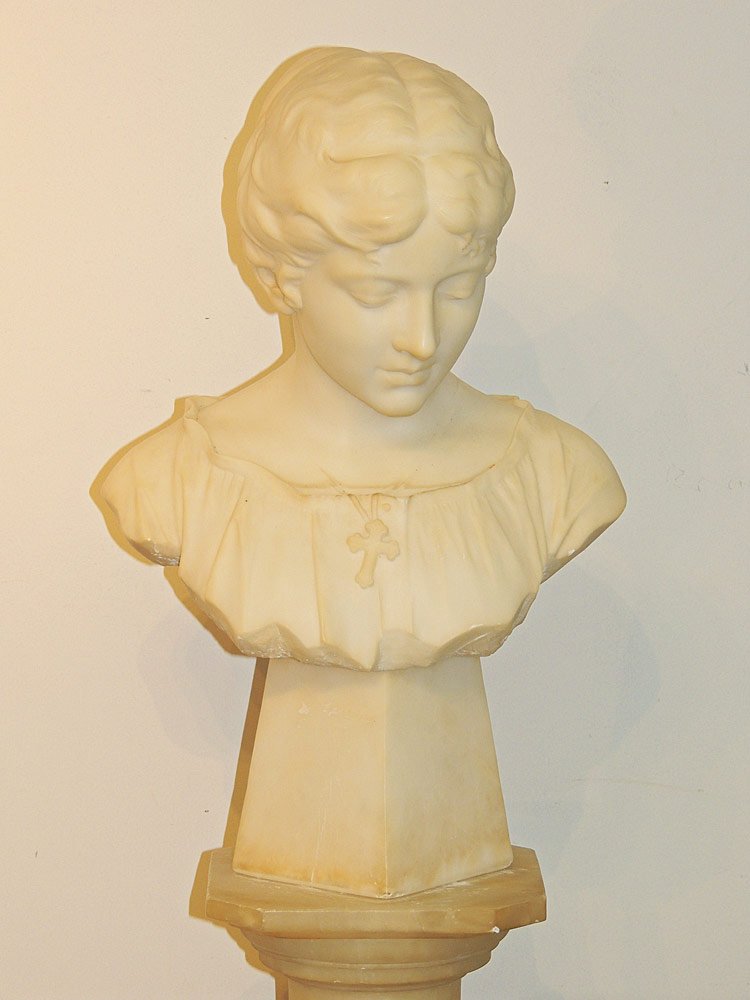 Saul Fanfani Marble Bust of Woman (1 of 4)