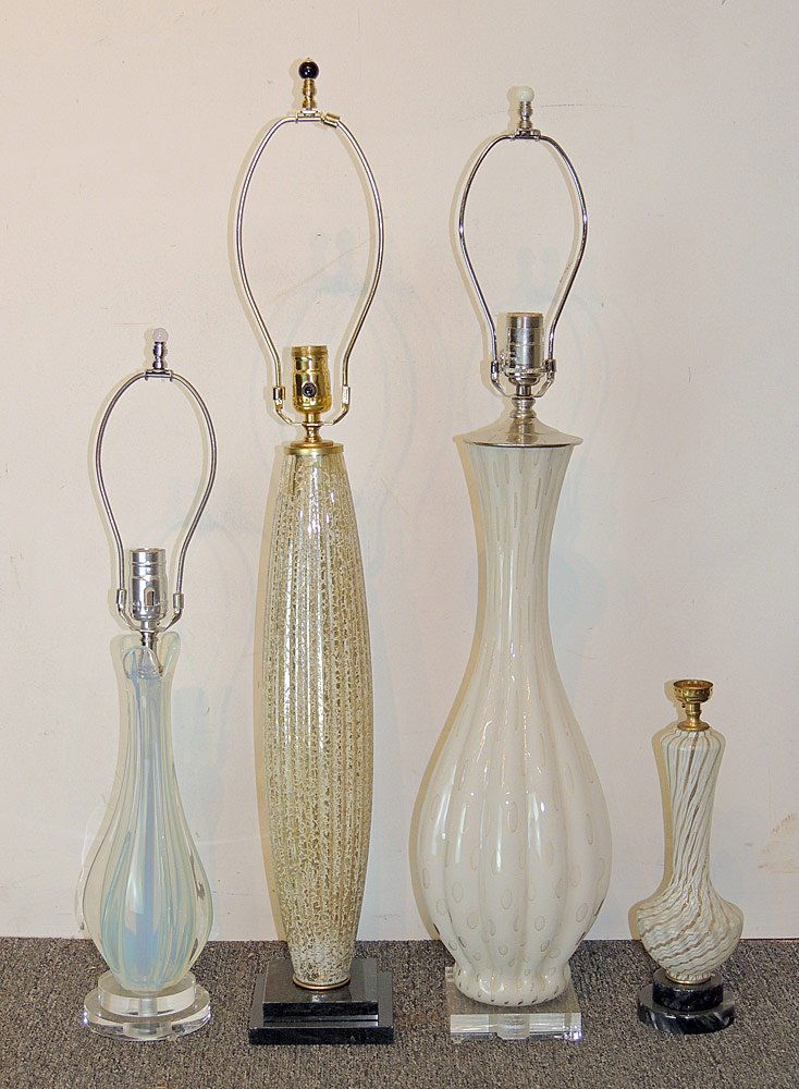 Four Murano Glass Table Lamp Bases (1 of 2)