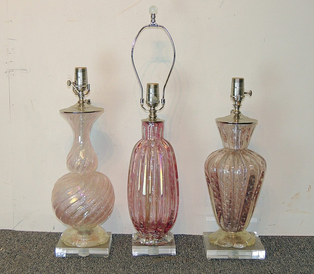 Three Murano Glass Table Lamp Bases (1 of 1)