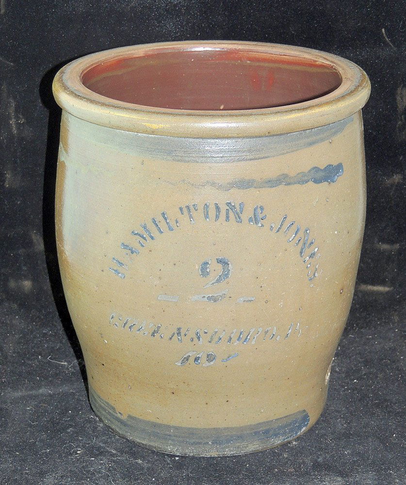 Hamilton and Jones Stoneware Crock Dec 09, 2016 Briggs Auction, Inc