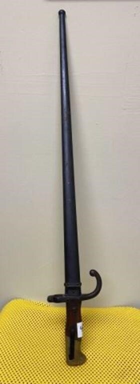 French 1874 Series Bayonet: w/ Scabbord, St. Etienne Mfr