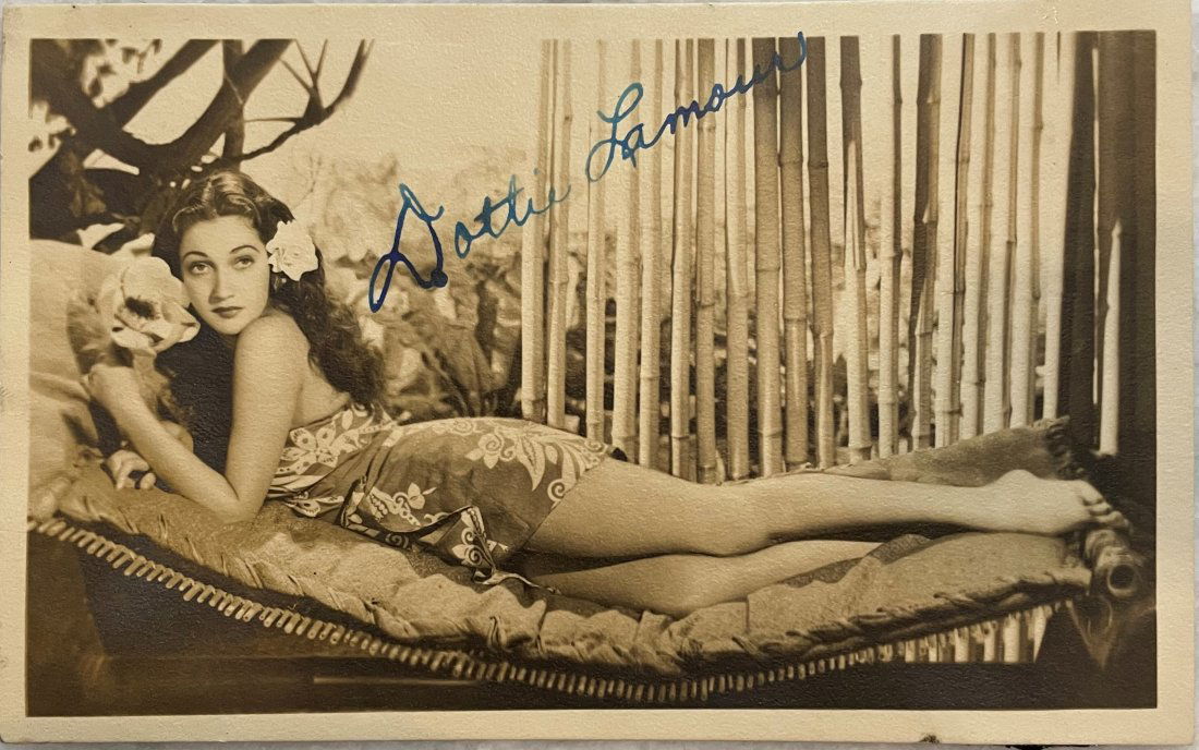 Dorothy Lamour B&W Photo signed in Blue Ink (1 of 2)