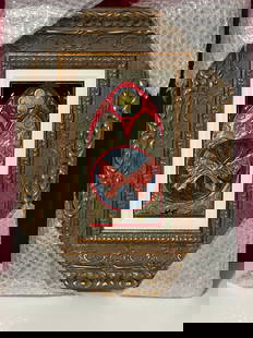 Autumn De Forest Gothic Butterfly w/COA: Hand-Painted metal relief with engraving. Hand-Signed in pigment lower center by the artist. The artist has placed her hand print in the pigment on the verso. Dated on the verso. A unique work. 11 1/2