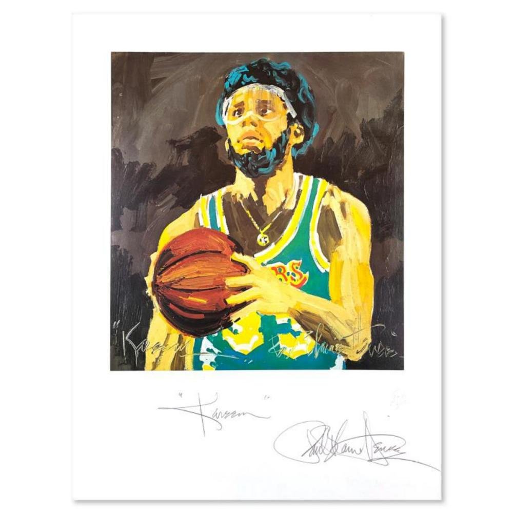 Kareem Abdul Jabbar Lithograph Hand Signed With LOA (1 of 1)