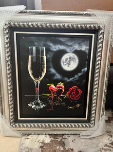 Michael Godard "Sparkling Romance" w/COA: Giclee in color with hand-embellishment on canvas hand signed by the artist in ink lower right. 21" x 17 1/2".