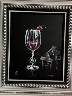 Michael Godard " Key of G" w/COA: Hand Embellished hand signed by Godard from the canvas edition of 750