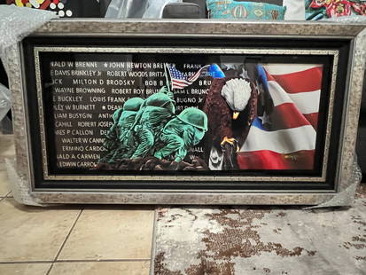 Michael Godard "For Those Who Gave All" w/COA: Giclee in color with hand- embellishment on canvas hand signed by the artist lower right. 21 1/4 " x 53"