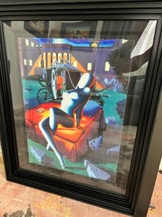 Kostabi, Mark "The Siren Of Treia" w/COA: Giclee in color on paper hand signed by the artist. 21" x 13 3/4".