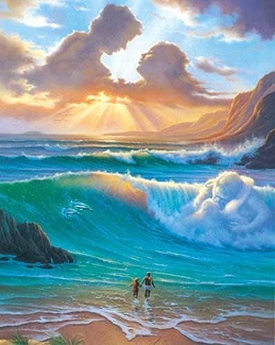 JIm Warren Ltd Edition S/N Gicle "Romantic Day": Grammy award winner and Disney artist Jim Warren. Hand signed and numbered - approx 20x24