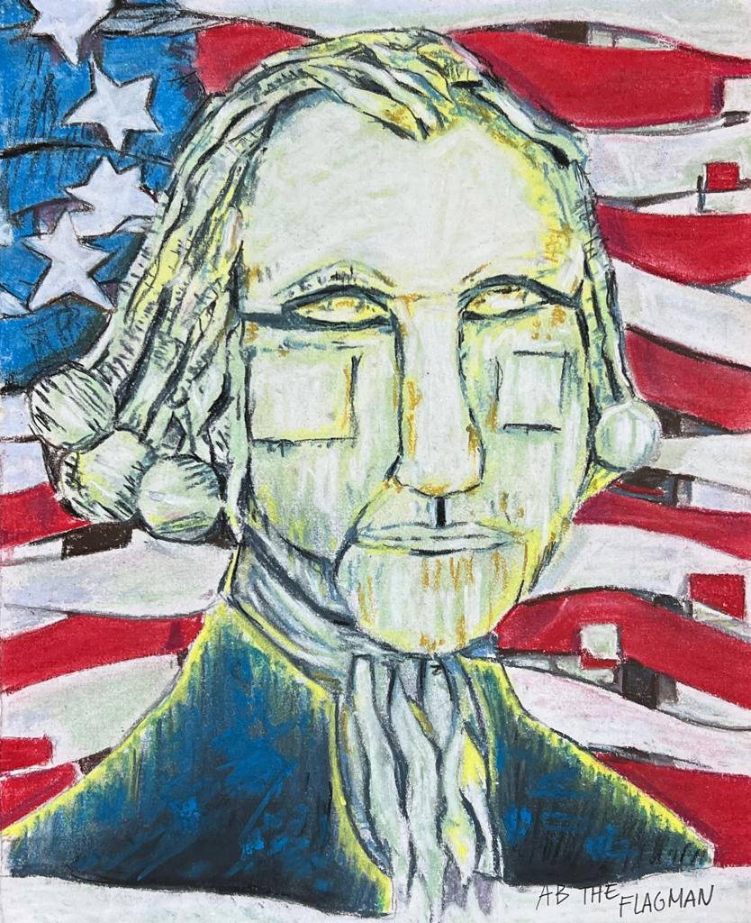 Ab The Flagman (drawing On Paper Painting) Style Of Auction